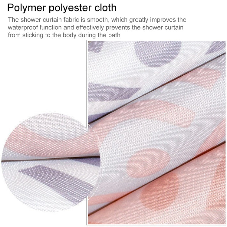 ELECTROPRIME Geometric Shower Curtain Waterproof Bath Bathroom Curtain, Size:With 100 x Height 200cm