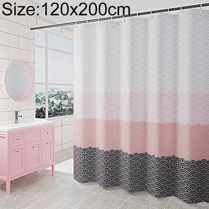 ELECTROPRIME Geometric Shower Curtain Waterproof Bath Bathroom Curtain, Size:With 120 x Height 200cm