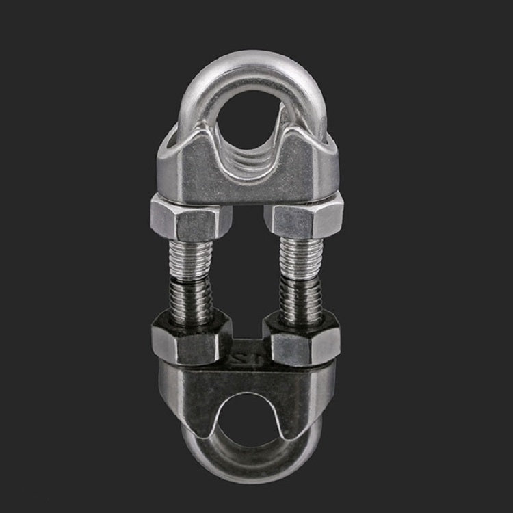 ELECTROPRIME 2 PCS Stainless Steel Clip U-shaped Wire Rope Card Head Rope Wire Rope Rolling Head Buckle, Specification:M4