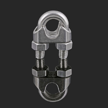 ELECTROPRIME 2 PCS Stainless Steel Clip U-shaped Wire Rope Card Head Rope Wire Rope Rolling Head Buckle, Specification:M4
