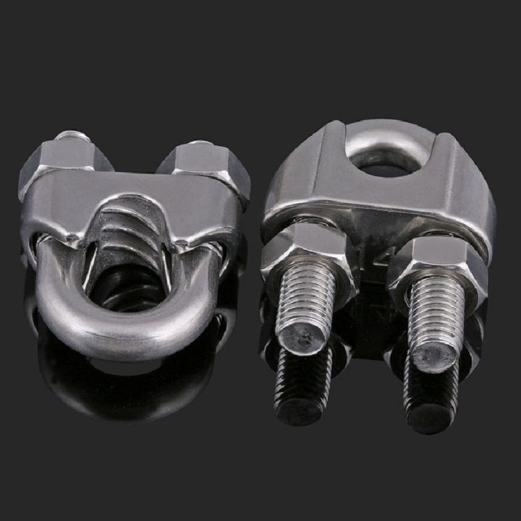 ELECTROPRIME 2 PCS Stainless Steel Clip U-shaped Wire Rope Card Head Rope Wire Rope Rolling Head Buckle, Specification:M4