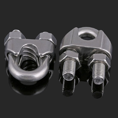 ELECTROPRIME 2 PCS Stainless Steel Clip U-shaped Wire Rope Card Head Rope Wire Rope Rolling Head Buckle, Specification:M4