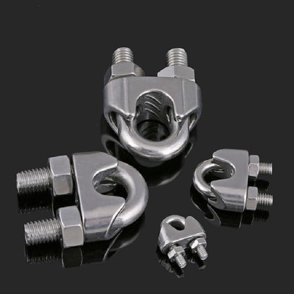 ELECTROPRIME 2 PCS Stainless Steel Clip U-shaped Wire Rope Card Head Rope Wire Rope Rolling Head Buckle, Specification:M4