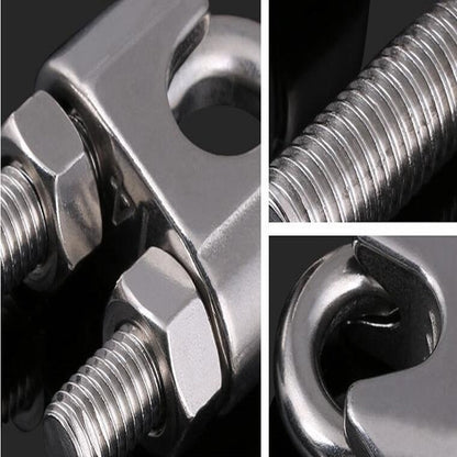 ELECTROPRIME Stainless Steel Clip U-shaped Wire Rope Card Head Rope Wire Rope Rolling Head Buckle, Specification:M16