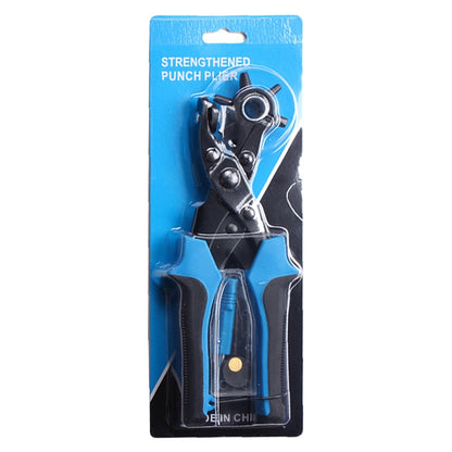 ELECTROPRIME Multifunctional Belt Hole Puncher with 6 Holes Leather Hole Punch for Leather Belts Cards Paper Fabric(Red)
