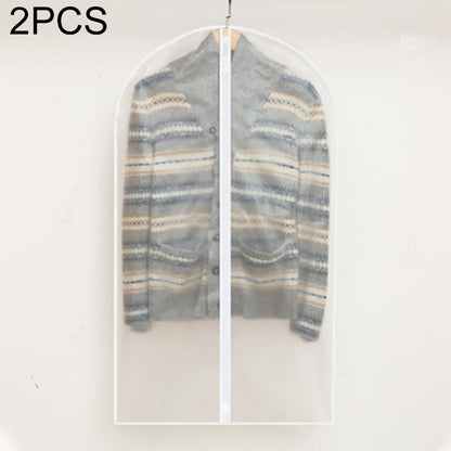 ELECTROPRIME 2 PCS Transparent Wardrobe Storage Bags Cloth Hanging Garment Suit Coat Dust Cover with Zipper