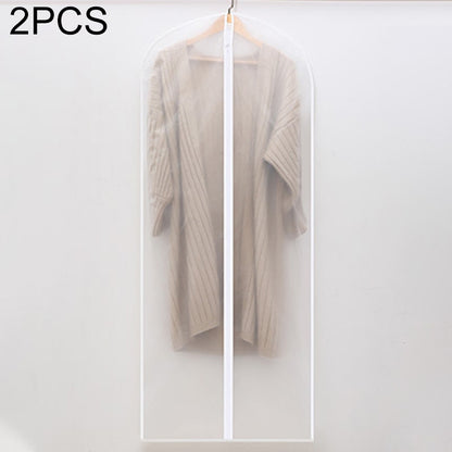 ELECTROPRIME 2 PCS Transparent Wardrobe Storage Bags Cloth Hanging Garment Suit Coat Dust Cover with Zipper