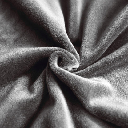 ELECTROPRIME Plush Fabric Sofa Cover Thick Slipcover Couch Elastic Sofa Covers Not Include Pillow Case, Specification:3 seat 190-230cm(Grey)
