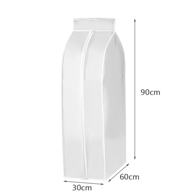 ELECTROPRIME PEVA Three-dimensional Dustproof Cloth Cover Bags Hanging Storage Bag Waterproof Cover(White)