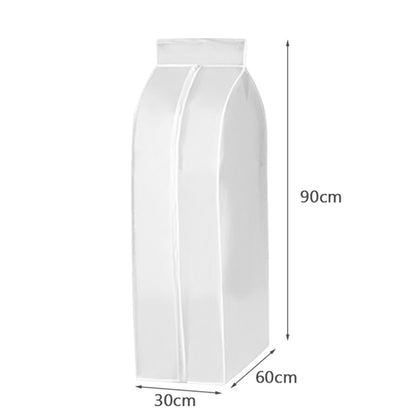 ELECTROPRIME PEVA Three-dimensional Dustproof Cloth Cover Bags Hanging Storage Bag Waterproof Cover(White)