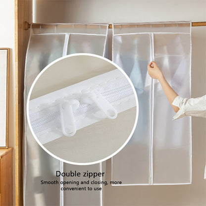 ELECTROPRIME PEVA Three-dimensional Dustproof Cloth Cover Bags Hanging Storage Bag Waterproof Cover(White)