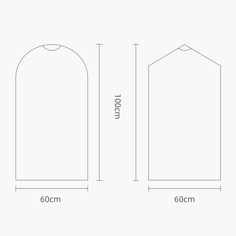 ELECTROPRIME 100 PCS Disposable Transparent Clothes Dust Bag Dust Cover, Size:55x80cm, Thickness:Thicken PE 6 Wires
