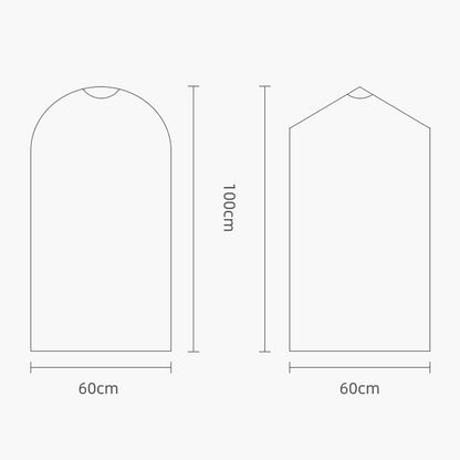 ELECTROPRIME 100 PCS Disposable Transparent Clothes Dust Bag Dust Cover, Size:55x80cm, Thickness:Thicken PE 6 Wires