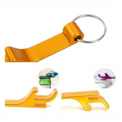 ELECTROPRIME 5 PCS Aluminum Wine Bear Bottle Opener Ring Keychain Key Chain, Random Color Delivery
