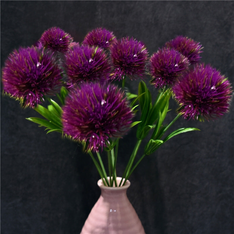 ELECTROPRIME 10 PCS Artificial Flowers Dandelion Plastic Flower Wedding Home Valentine Decoration(Purple)