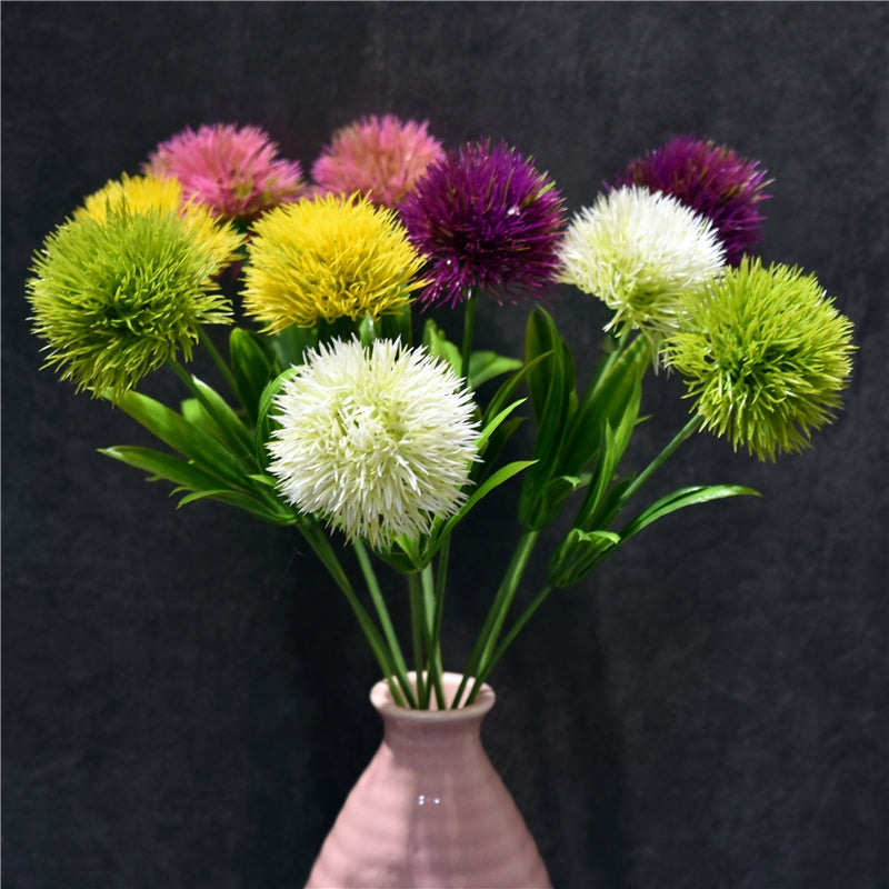 ELECTROPRIME 10 PCS Artificial Flowers Dandelion Plastic Flower Wedding Home Valentine Decoration(Purple)