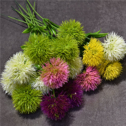 ELECTROPRIME 10 PCS Artificial Flowers Dandelion Plastic Flower Wedding Home Valentine Decoration(Purple)
