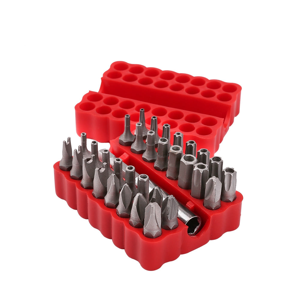 ELECTROPRIME 33 in 1 Electric Screwdriver Safety Bit Set with Magnetic Extension Drill Holder