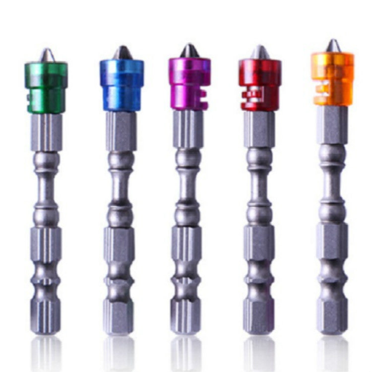ELECTROPRIME 5 PCS  65mm Magnetic Coil Alloy Steel Cross Bit Single Head Electric Drill Electric Screwdriver Head(FIve Color)