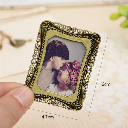 ELECTROPRIME 2 PCS Creative Metal Vintage Photo Frame(Golden Square)