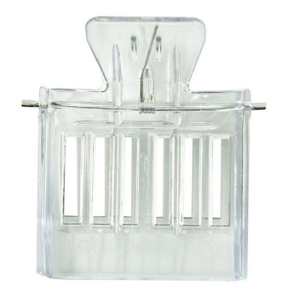 ELECTROPRIME 2 PCS  Plastic Book Clip Type Bee King Cage Beekeeping Tool