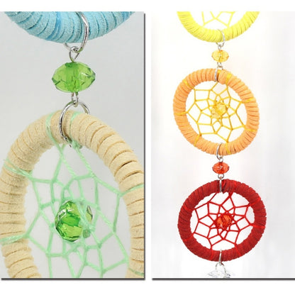 ELECTROPRIME Creative Hand-Woven Crafts Colorful Small Ring Series Dream Catcher Home Car Wall Hanging Decoration