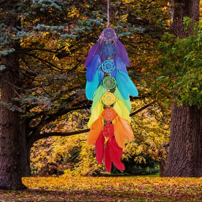 ELECTROPRIME Creative Hand-Woven Crafts Colorful Dream Catcher Home Car Wall Hanging Decoration
