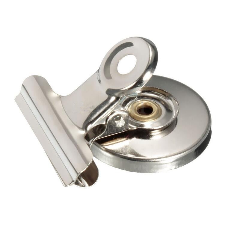 ELECTROPRIME 20 PCS Stainless Steel Round Head Clip Paper Clip Office Folder Refrigerator Wall Memo Clip