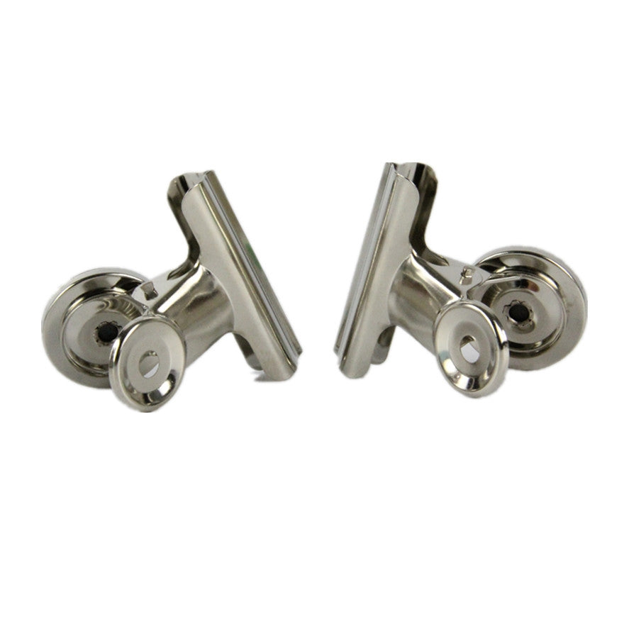 ELECTROPRIME 20 PCS Stainless Steel Round Head Clip Paper Clip Office Folder Refrigerator Wall Memo Clip