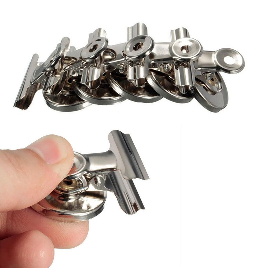 ELECTROPRIME 20 PCS Stainless Steel Round Head Clip Paper Clip Office Folder Refrigerator Wall Memo Clip
