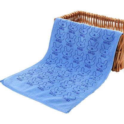 ELECTROPRIME 25*50cm Cute Baby Kid Towel Face Microfiber Absorbent Drying Bath Beach Towel Washcloth Swimwear Baby Towel Cotton Kids Towel(Dark blue)