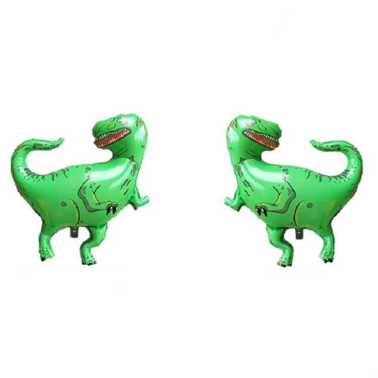 ELECTROPRIME Dinosaur Theme Party Set Birthday Letter Pull Flag Aluminum Film Sequin Dinosaur Balloon Children Birthday Arrangement Decoration(Green)
