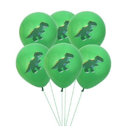 ELECTROPRIME Dinosaur Theme Party Set Birthday Letter Pull Flag Aluminum Film Sequin Dinosaur Balloon Children Birthday Arrangement Decoration(Green)