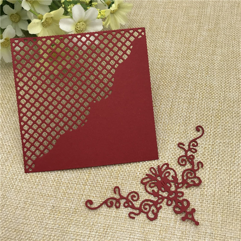 ELECTROPRIME DIY Album Card Making Tool Cutting Template Square Grid Cutting Knife