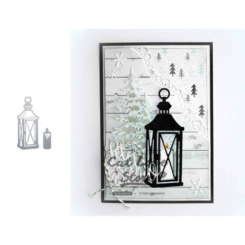 ELECTROPRIME Lantern Candle Carbon Steel Knife Mold DIY Photo Album Cutting Book Greeting Card Embossing Cutting Knife Mold