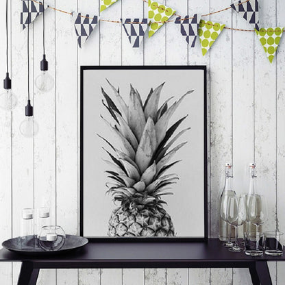ELECTROPRIME 2pcs Modern Minimalist Pineapple Letter Frameless Decorative Painting Living Room Core, Size:20x25cm(Pineapple + English Letter)