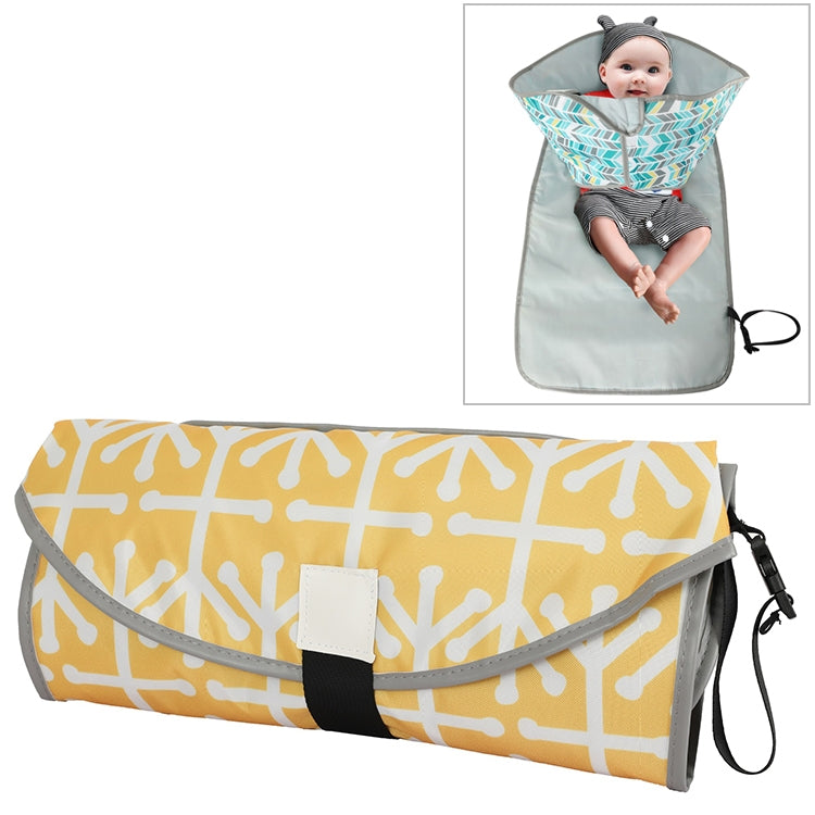 ELECTROPRIME Baby Changing Diaper Pad Portable Folding Waterproof Nursing Pad, Size:One size(Yellow geometry)
