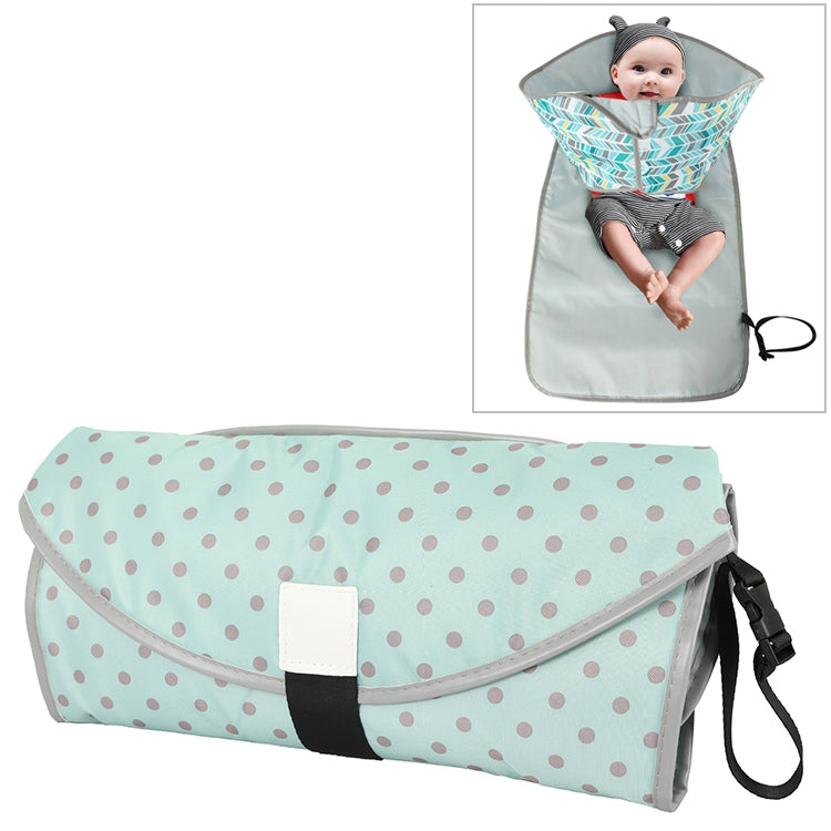 ELECTROPRIME Baby Changing Diaper Pad Portable Folding Waterproof Nursing Pad, Size:One size(Dark green dots)