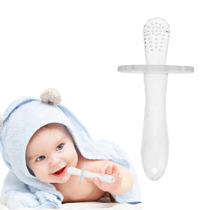 ELECTROPRIME Baby Silicone Molar Stick Baby all Silicone Molar Stick Bite Teether(Transparent)