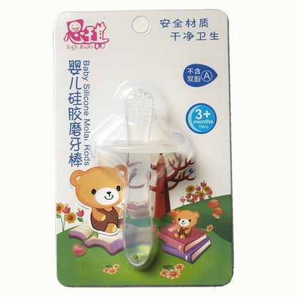 ELECTROPRIME Baby Silicone Molar Stick Baby all Silicone Molar Stick Bite Teether(Transparent)