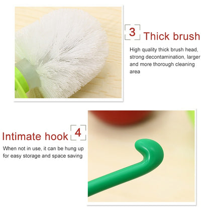 ELECTROPRIME Cherry Shaped Toilet Brush Bathroom Creative Lovely Lavatory Brush Toilet Cleaning Kit(Red)