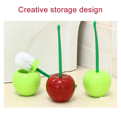 ELECTROPRIME Cherry Shaped Toilet Brush Bathroom Creative Lovely Lavatory Brush Toilet Cleaning Kit(Green)