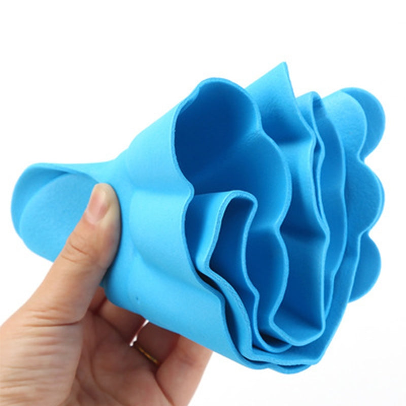 ELECTROPRIME 5 PCS Safe Baby Shower Cap Kids Bath Visor Hat Adjustable Baby Shower Cap Protect Eyes Hair Wash Shield for Children Waterproof Cap Blue+Round