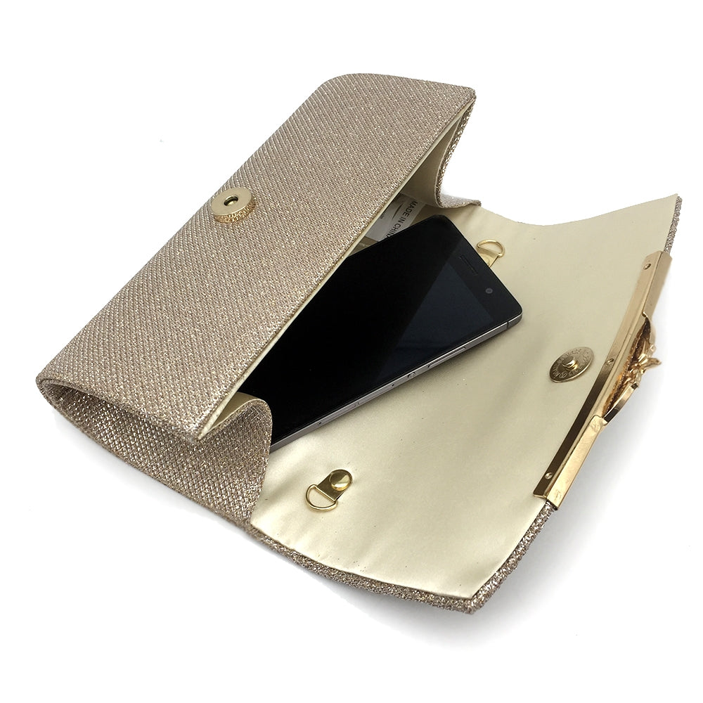 ELECTROPRIME Fashion Chain Dinner Bag Clutch Shoulder Messenger Bag Women Wallet(Gray)
