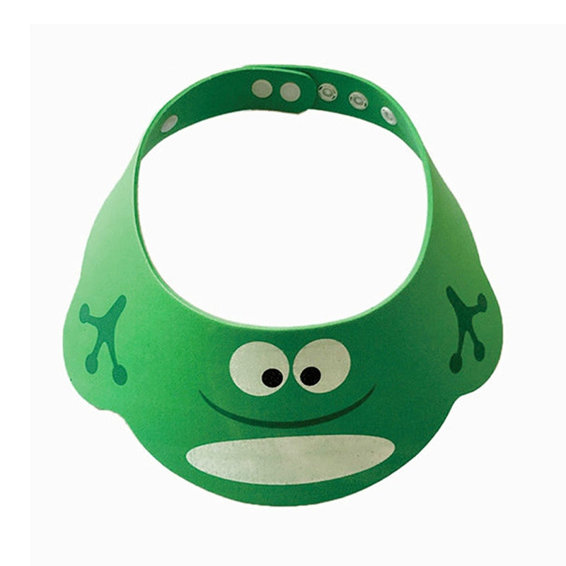 ELECTROPRIME 5 PCS Baby Kids Cap Shower Cap Baby Bath Cap Shower Hat Bath Visor Kids Bath Wash Hair Shield Hat(Green Frog)