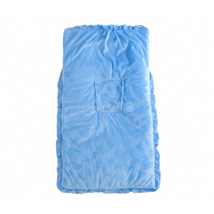 ELECTROPRIME Autumn and Winter Models Thicken Baby Sleeping Bag Cartoon Embroidery Baby Stroller Accessories(Blue)