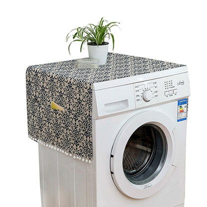 ELECTROPRIME 55x130cm Household Washing Machine Dust Cover Kitchen Refrigerator Dustproof Cover(Blue and White Porcelain)