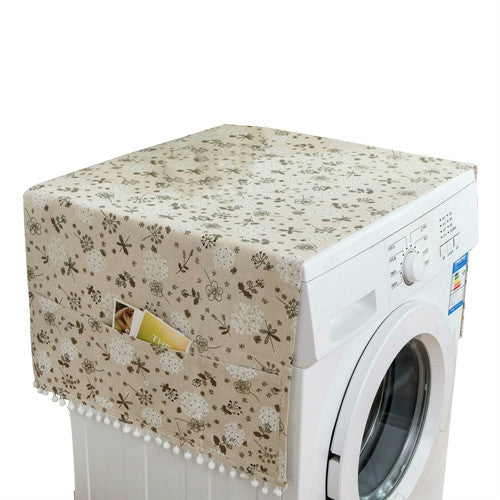 ELECTROPRIME 55x130cm Household Washing Machine Dust Cover Kitchen Refrigerator Dustproof Cover(Dandelion)
