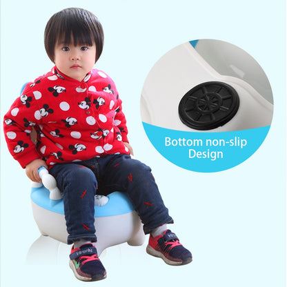 ELECTROPRIME Baby Potty Toilet Bowl Training Seat Portable Urinal Comfortable Backrest Cartoon Cute Toilet(Pink cute dog)