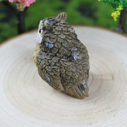 ELECTROPRIME 4 PCS/Set Mini Simulation Owl Gardening Decorative Animal Ornaments